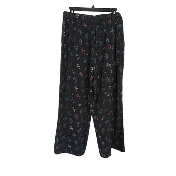 Marine Layer Kiley Pants Black India Floral Elastic RelaxeWaist Wide Leg Size XL - Picture 8 of 13